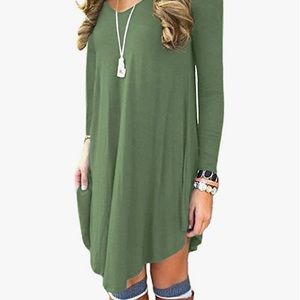 Dearcase Green Stretch Jersey Swing Dress Size L NWT